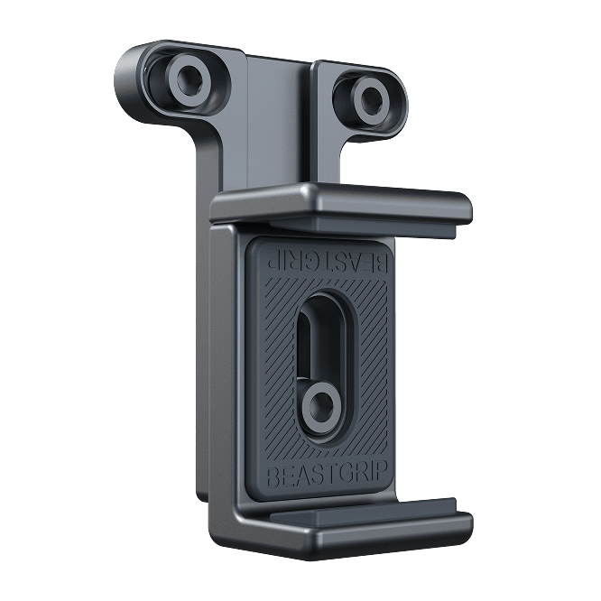 Image with bluish background showing the Beastgrip x SanDisk SSD Clamp Mount