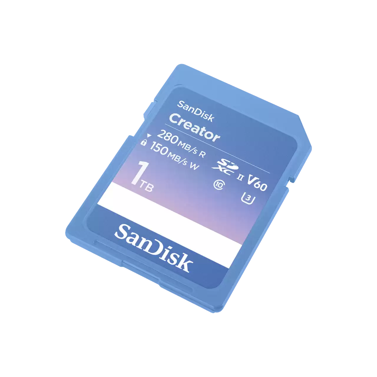 SanDisk Creator SD UHS-II Card 1TB Angle- Zoom Image