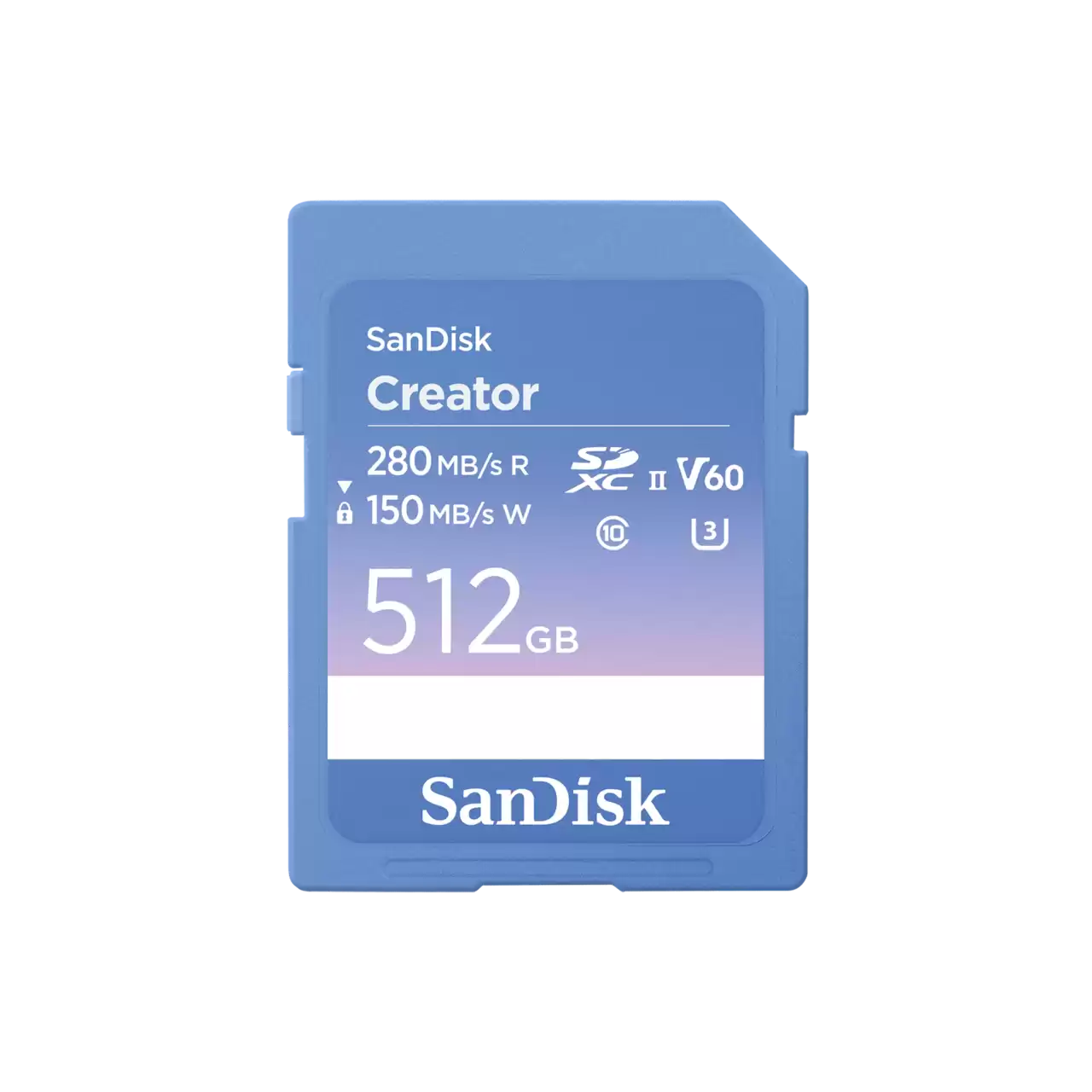 SanDisk Creator SD UHS-II Card 512GB Front- Zoom Image