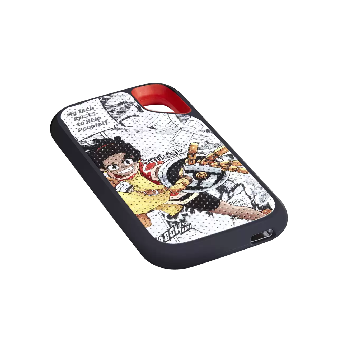 SanDisk Extreme SSD Afrofuturism Edition Angled- Zoom Image