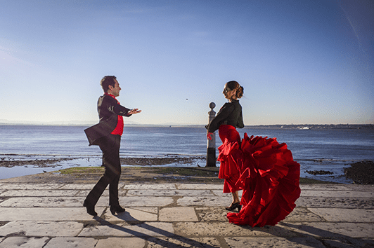 Image of people with next image frame dropped